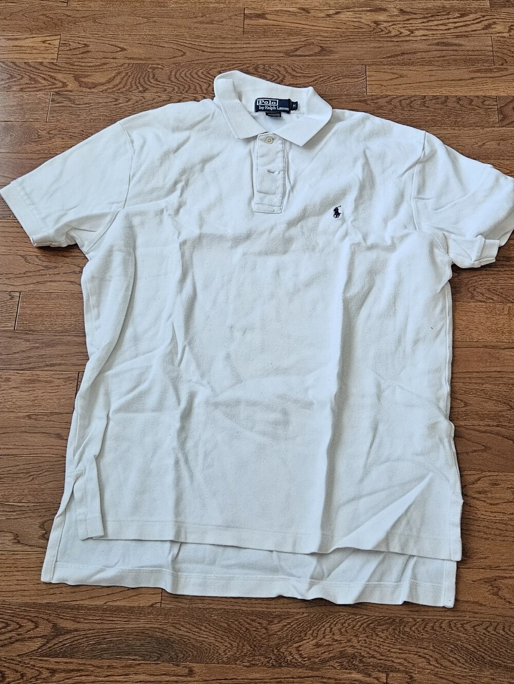 Vintage classic white Polo by Ralph Lauren short-sleeve polo shirt.